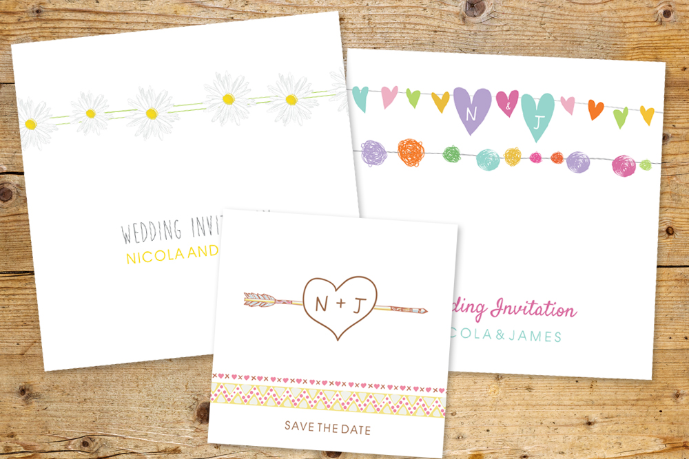 Wedding stationery samples Tree of Hearts choosing your wedding stationery
